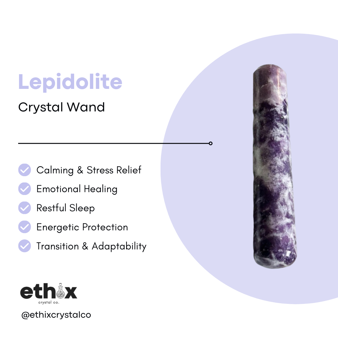 Lepidolite Crystal Wand