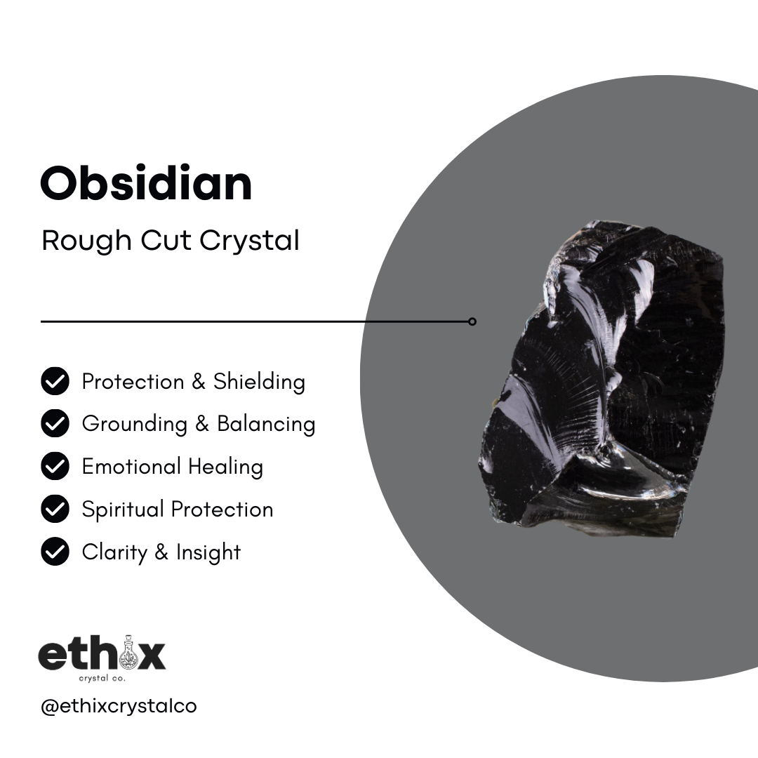 Black Obsidian Rough Cut Slab