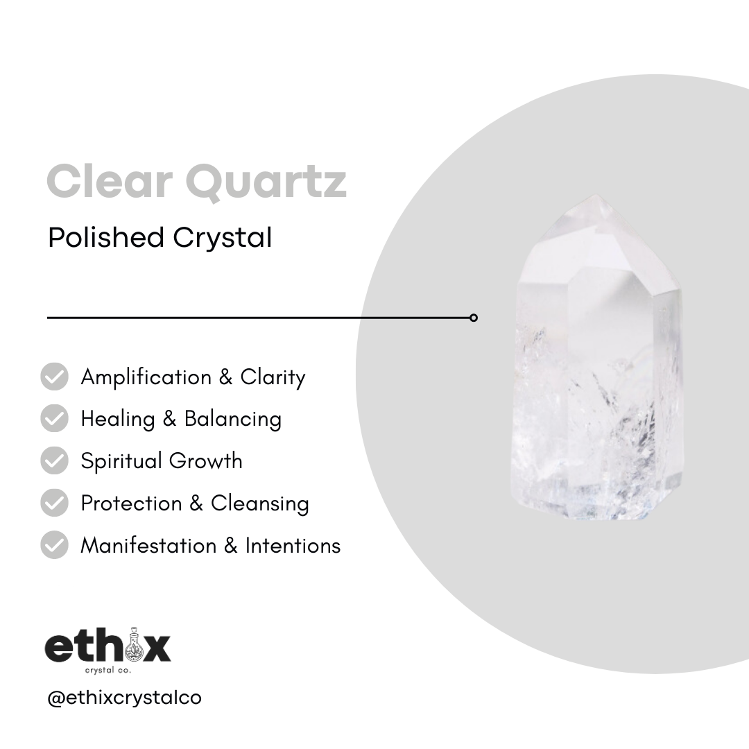Clear Quartz Polished Tower