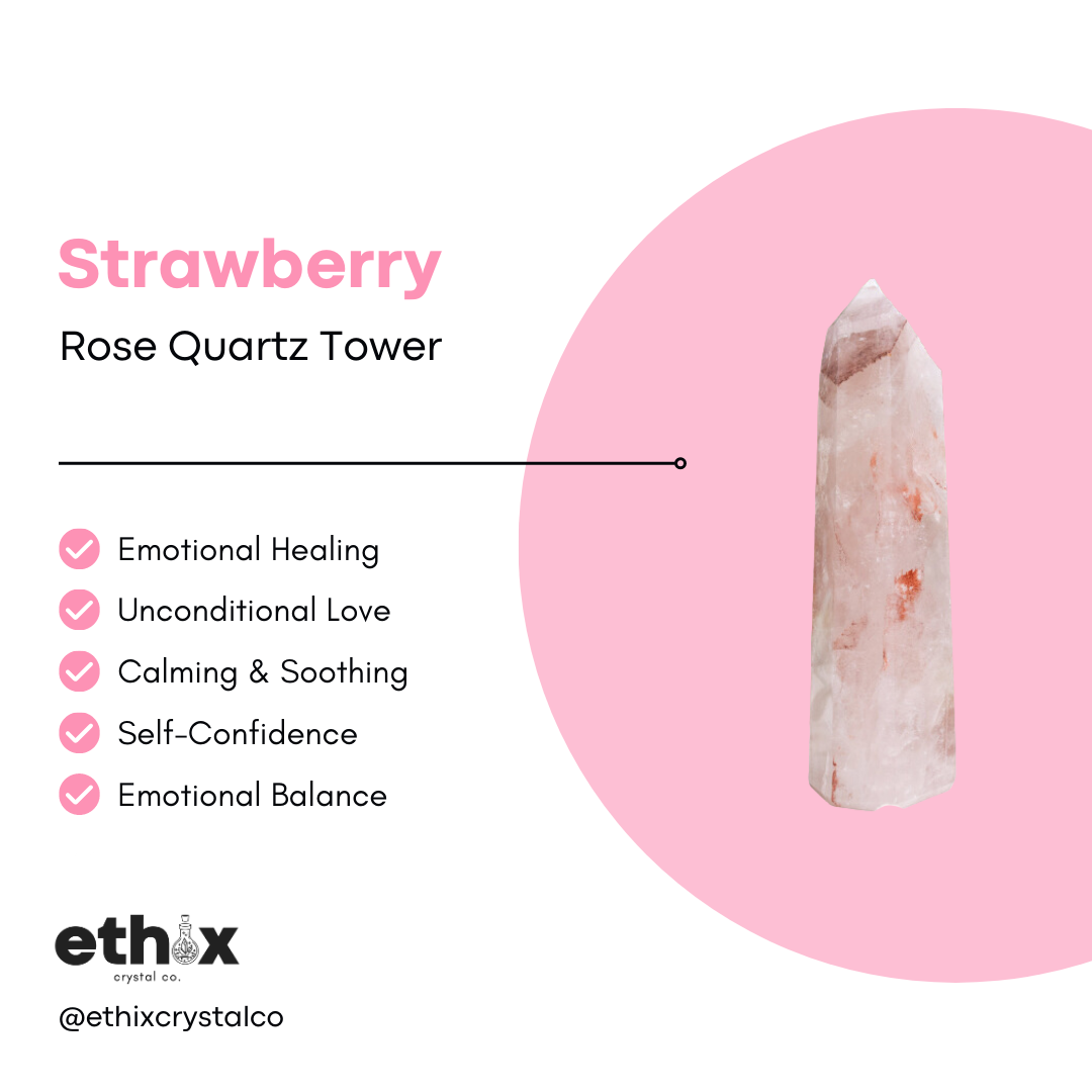 Strawberry Quartz Crystal Tower