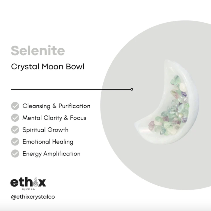 Selenite Moon Bowl