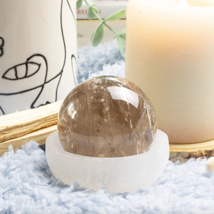 Smoky Quartz Crystal Sphere