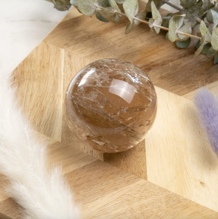 Smoky Quartz Crystal Sphere