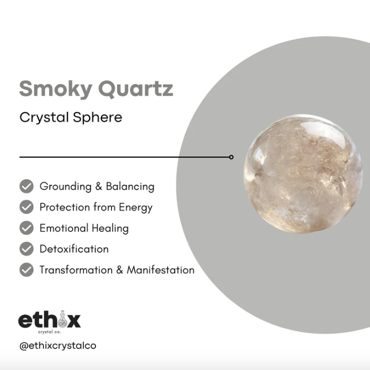 Smoky Quartz Crystal Sphere