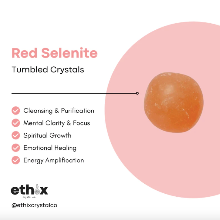 Red Selenite Tumbled Stones