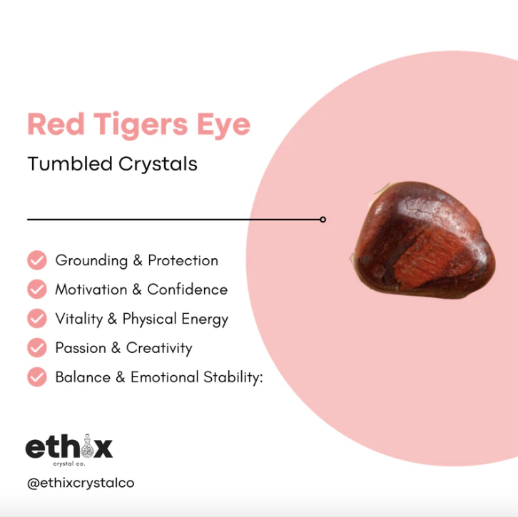 Red Tigers Eye Tumbled Stones