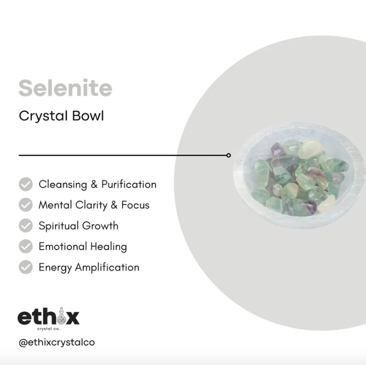 Round Selenite Crystal Bowl