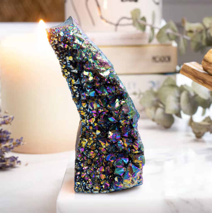 Rainbow Titanium Geode