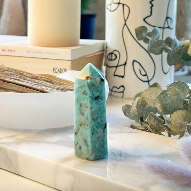 Amazonite Smoky Quartz Tower