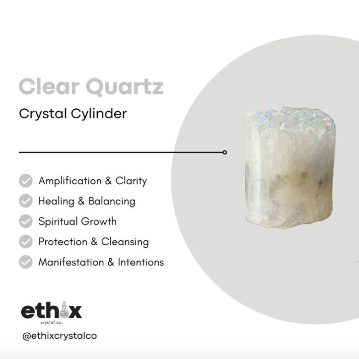 Clear Quartz Druze Cylinder