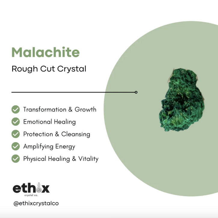 Malachite Rough Cut Crystal