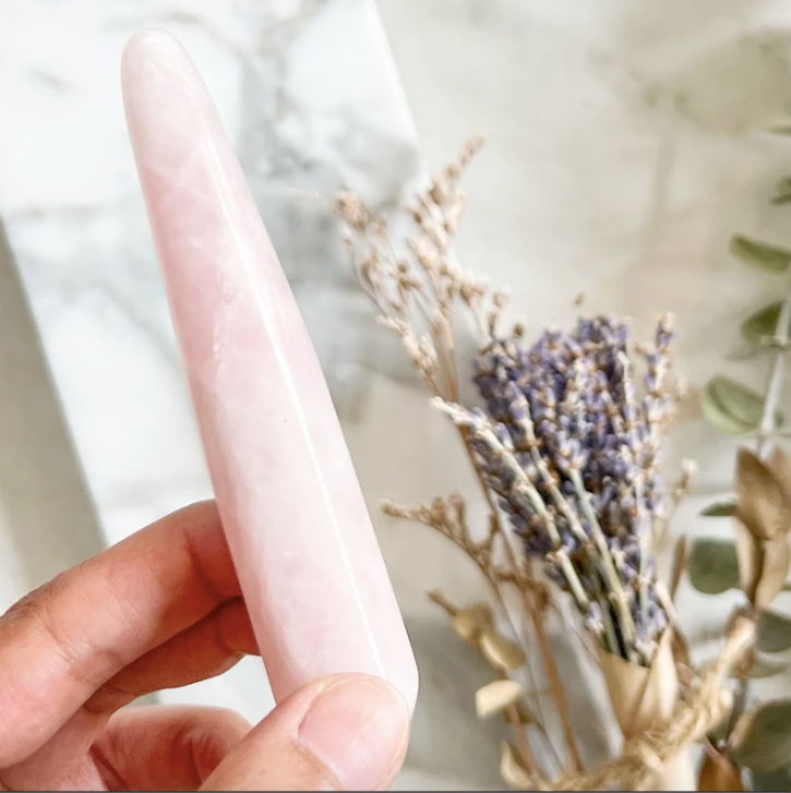 Rose Quartz Crystal Wand