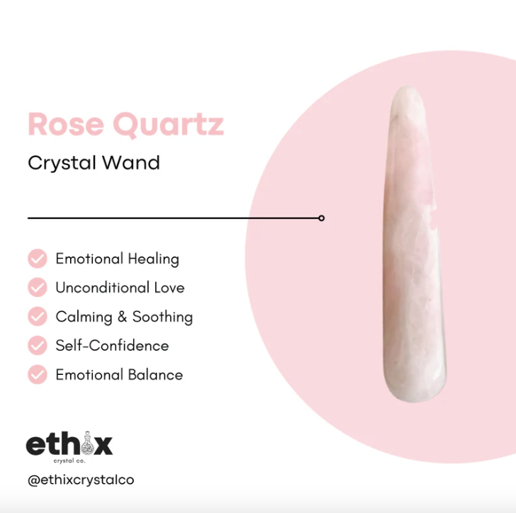 Rose Quartz Crystal Wand