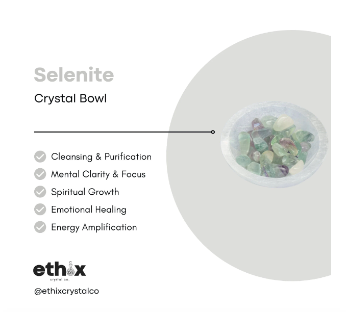 Round Selenite Crystal Bowl