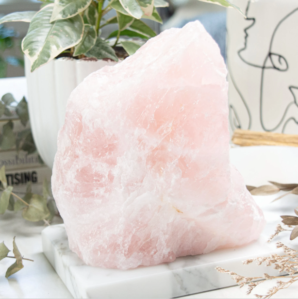 Large Rose Quartz Rough Cut Boulder