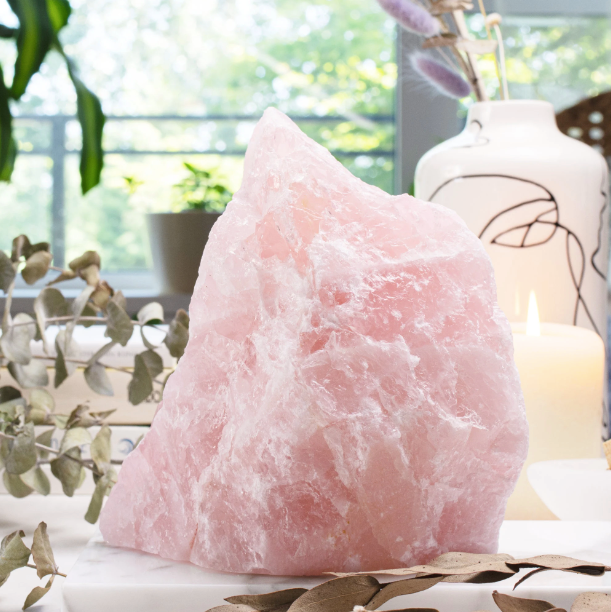 Large Rose Quartz Rough Cut Boulder