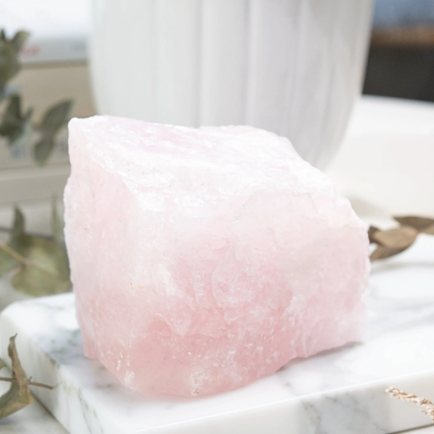 Medium Rose Quartz Rough Cut Boulder