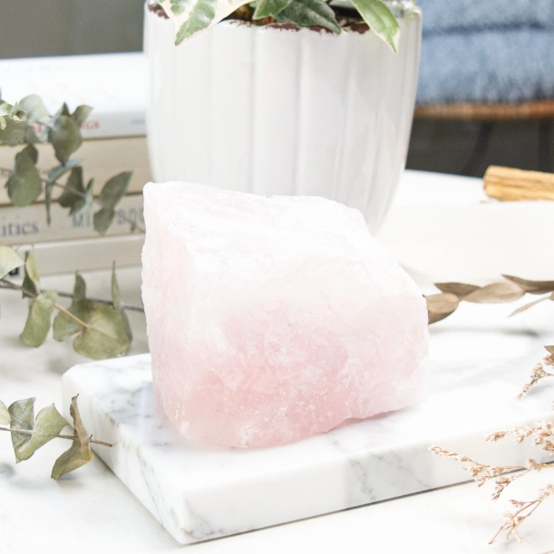 Medium Rose Quartz Rough Cut Boulder