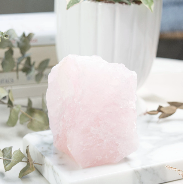 Medium Rose Quartz Rough Cut Boulder