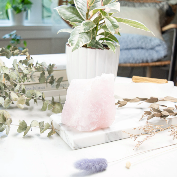 Medium Rose Quartz Rough Cut Boulder