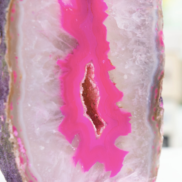 Pink Agate Crystal Stand
