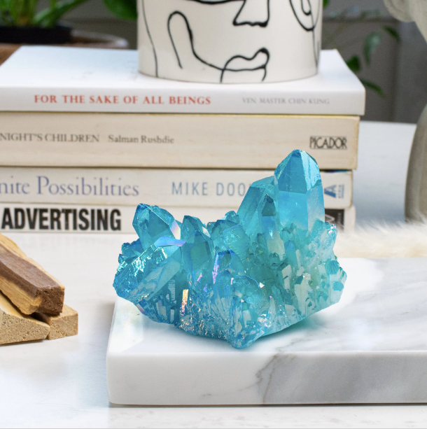 Aqua Quartz Cluster