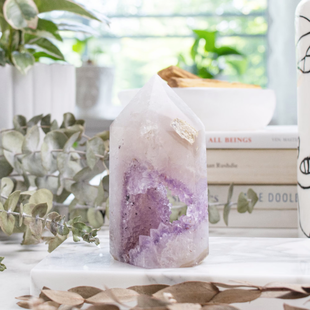 Agate Druze Geode Tower