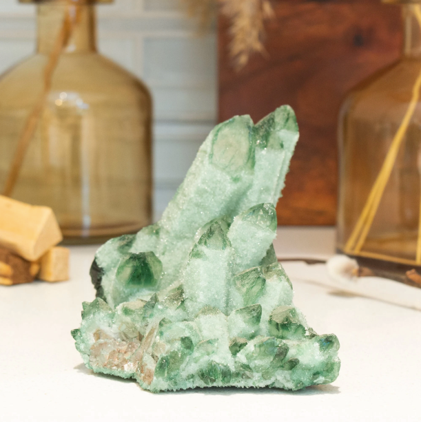 Chromium Green Quartz Cluster