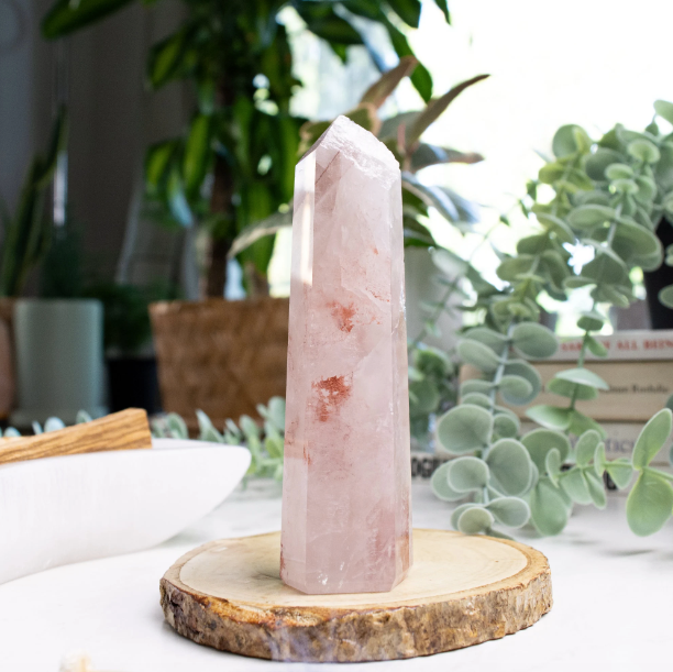 Strawberry Quartz Crystal Tower