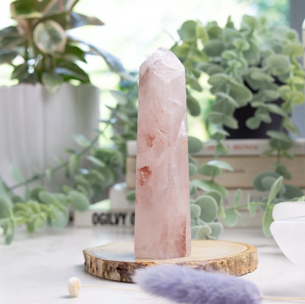 Strawberry Quartz Crystal Tower