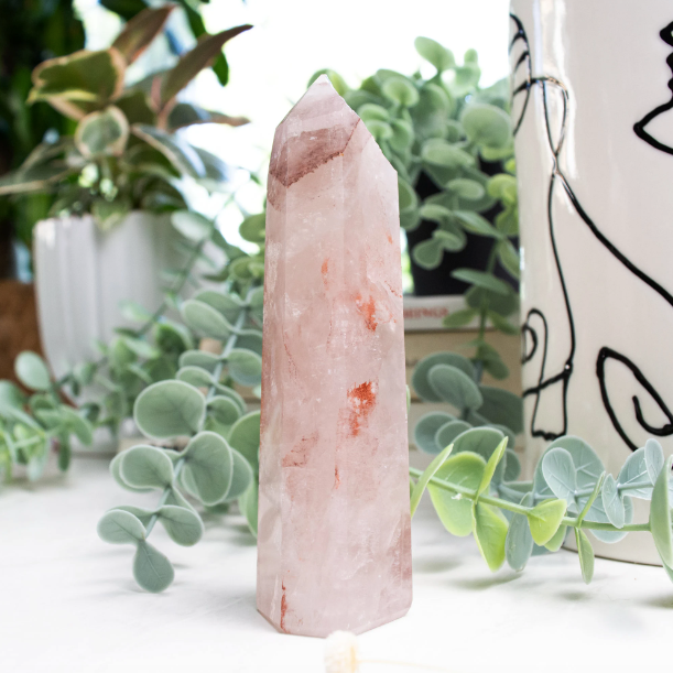 Strawberry Quartz Crystal Tower
