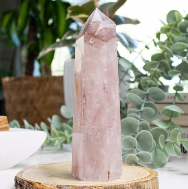 Strawberry Quartz Crystal Tower