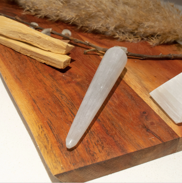 Selenite Polished Crystal Wand