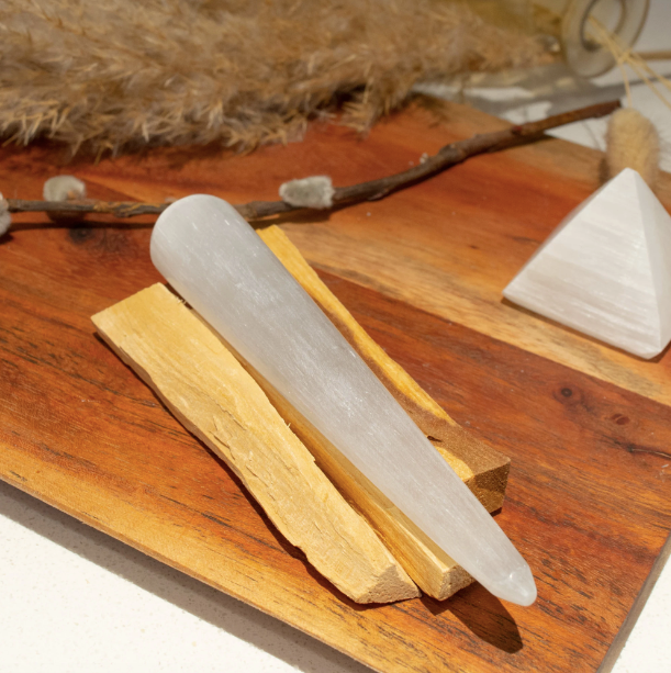 Selenite Polished Crystal Wand
