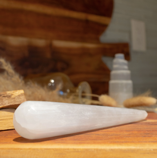 Selenite Polished Crystal Wand