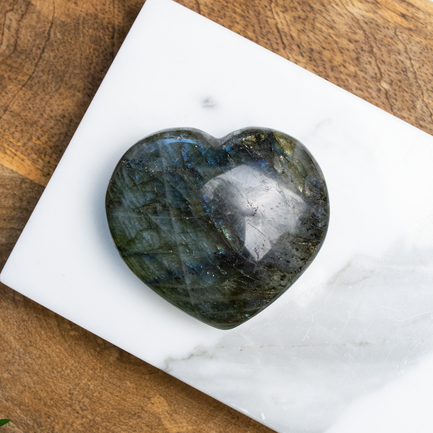 Labradorite Puffy Heart