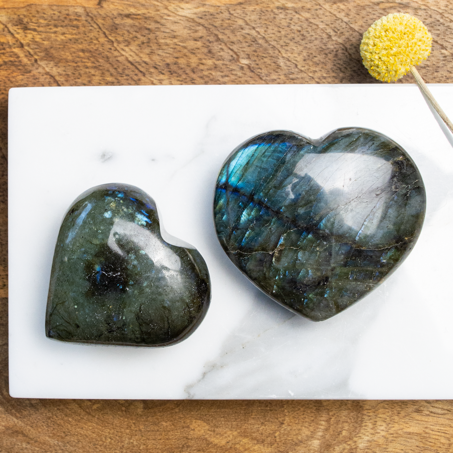 Labradorite Puffy Heart