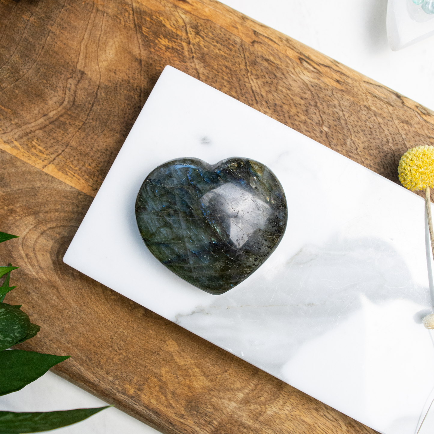 Labradorite Puffy Heart