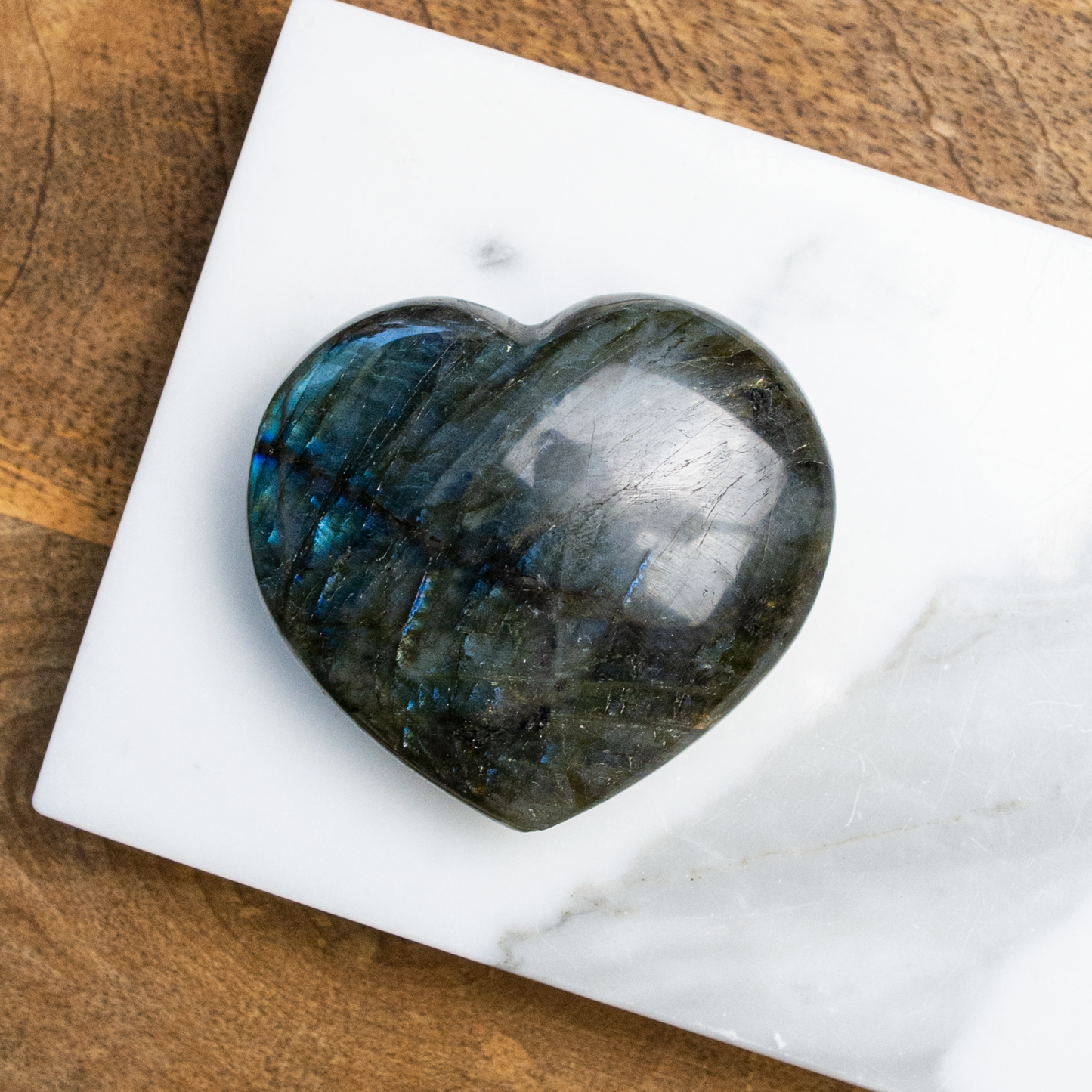 Labradorite Puffy Heart