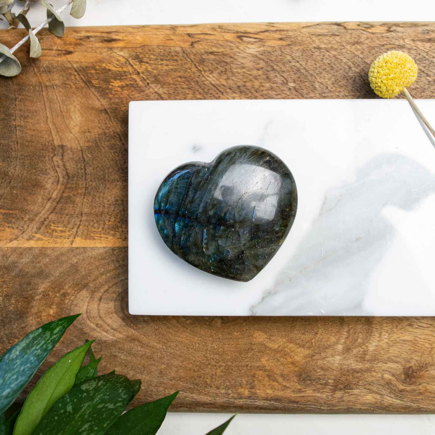Labradorite Puffy Heart