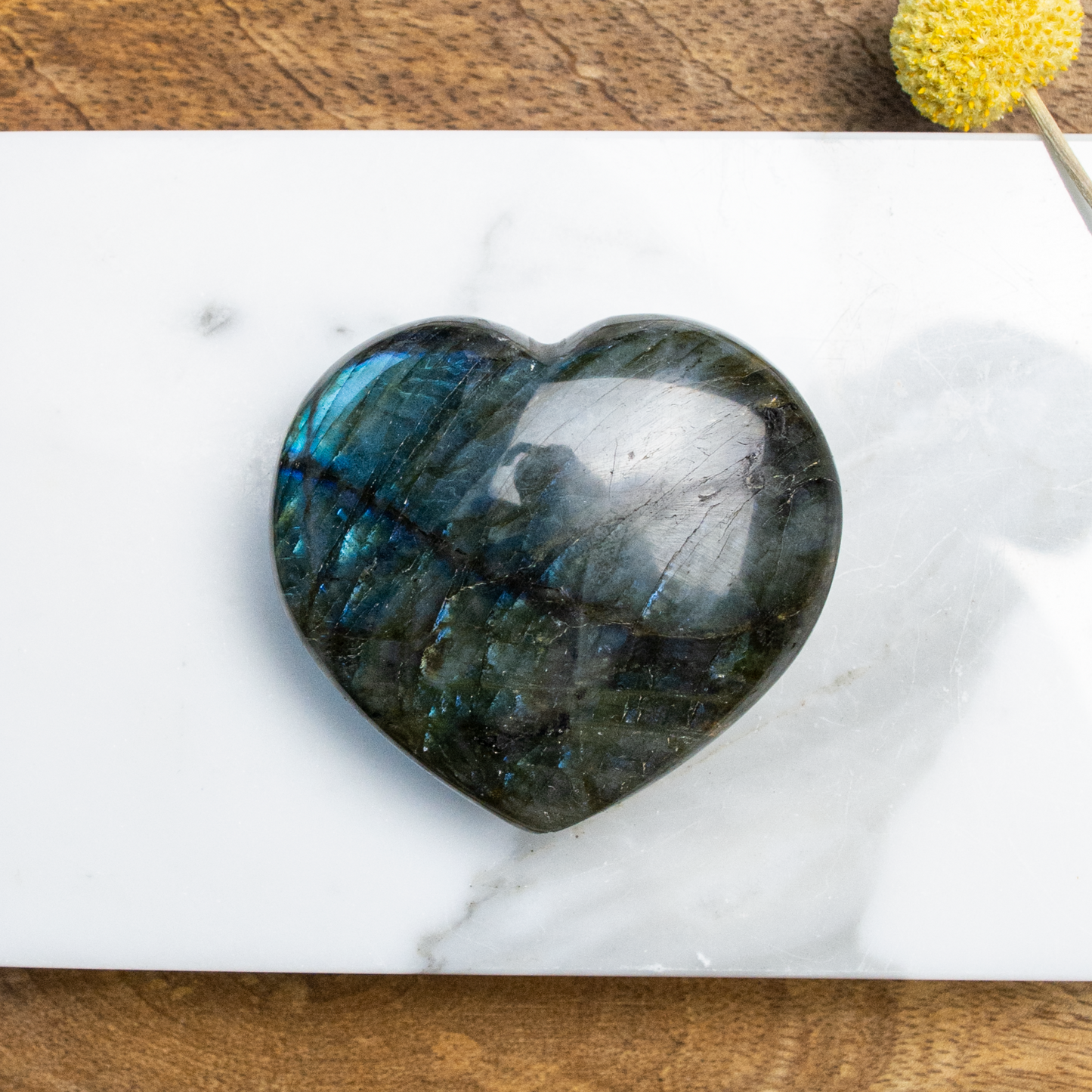Labradorite Puffy Heart