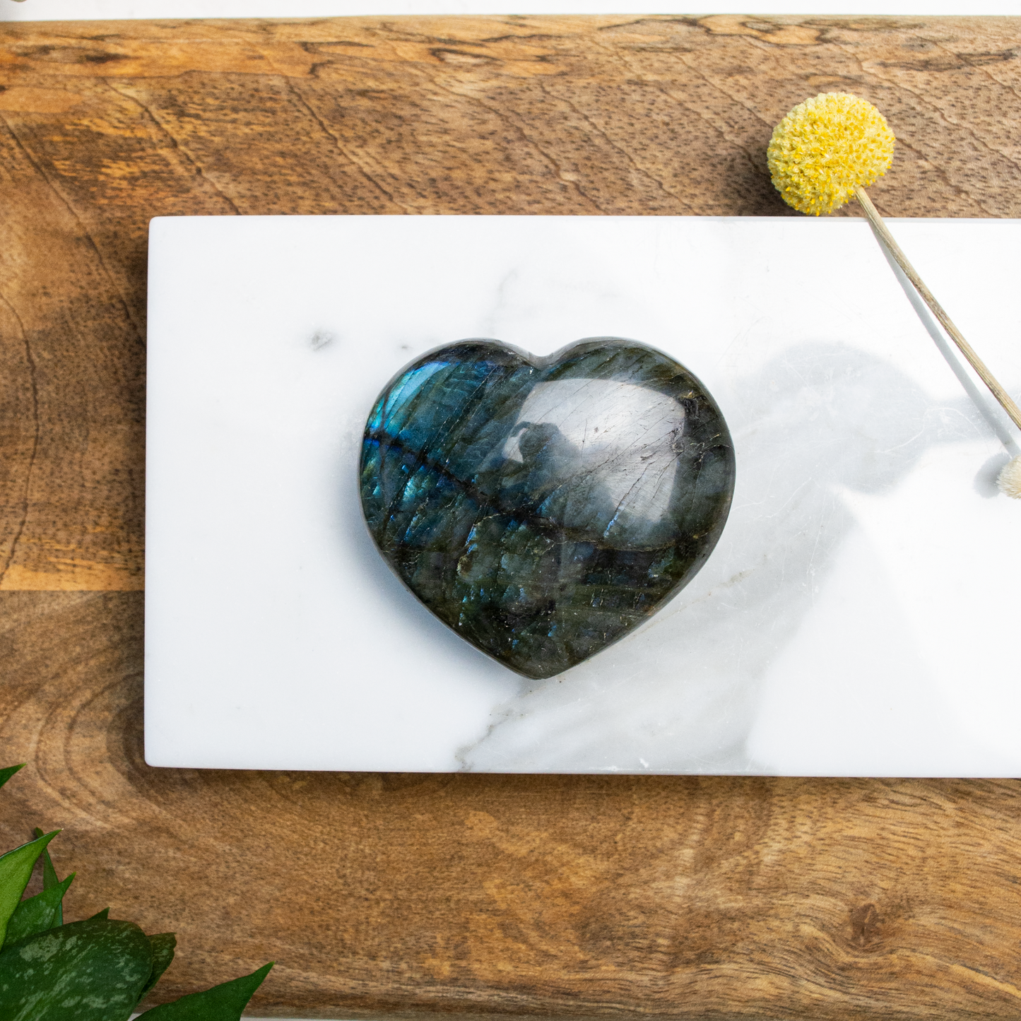 Labradorite Puffy Heart