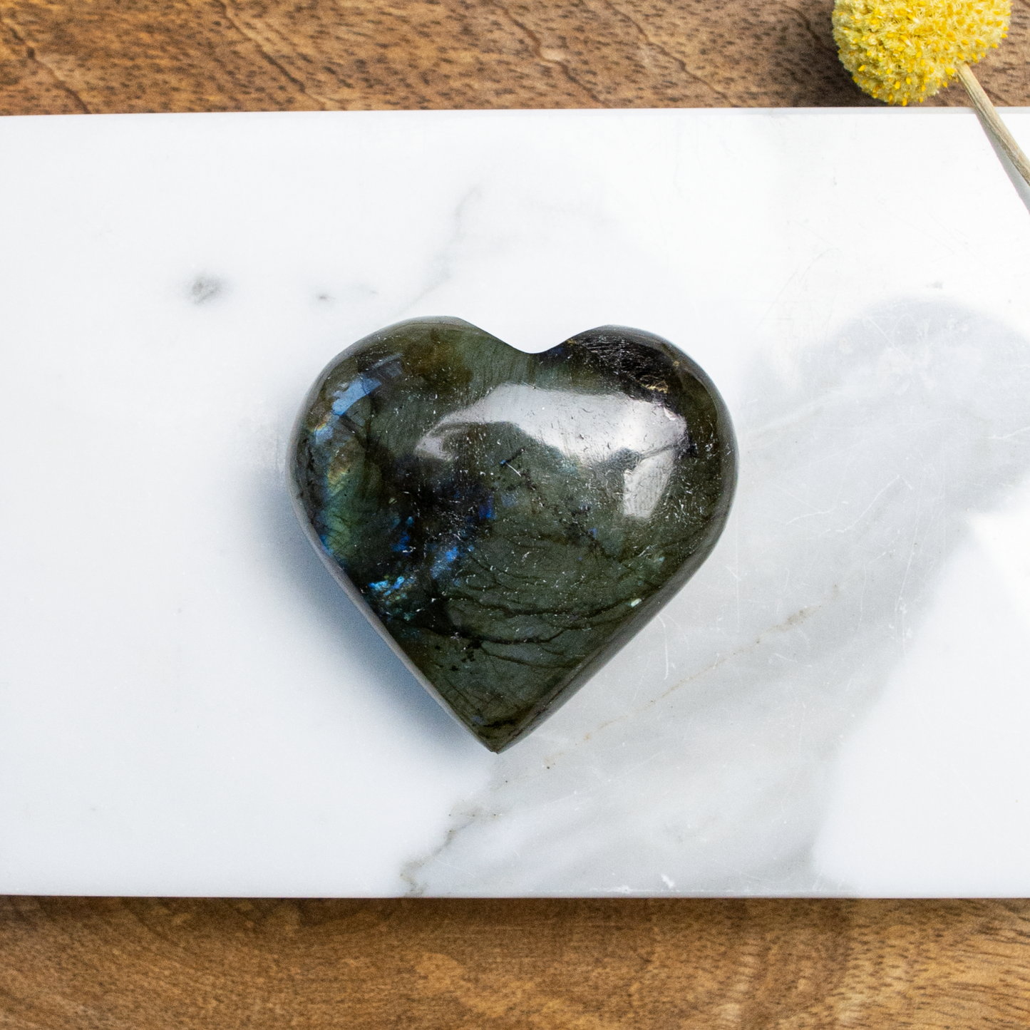Labradorite Puffy Heart