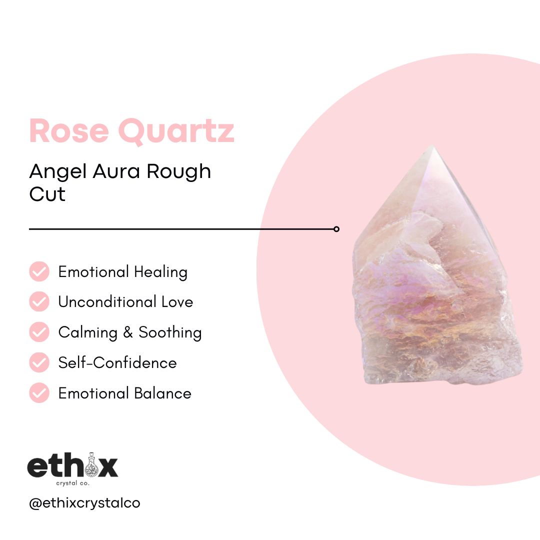 Rose Quartz Angel Aura Rough Cut