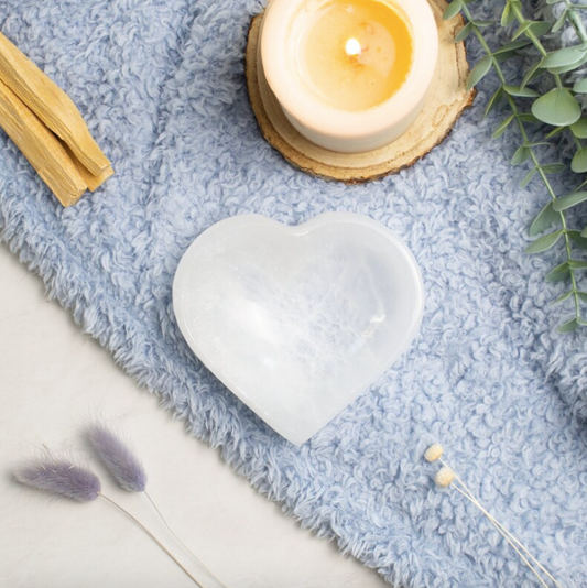 Selenite Heart Bowl