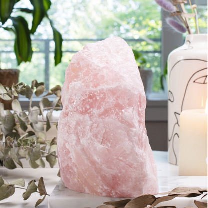 Large Rose Quartz Rough Cut Boulder