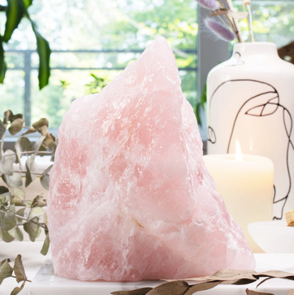 Large Rose Quartz Rough Cut Boulder