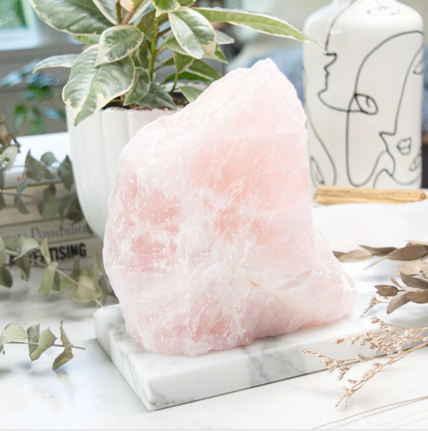 Large Rose Quartz Rough Cut Boulder