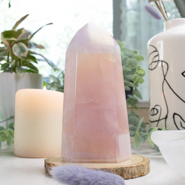 Rose Quartz Angel Aura Tower