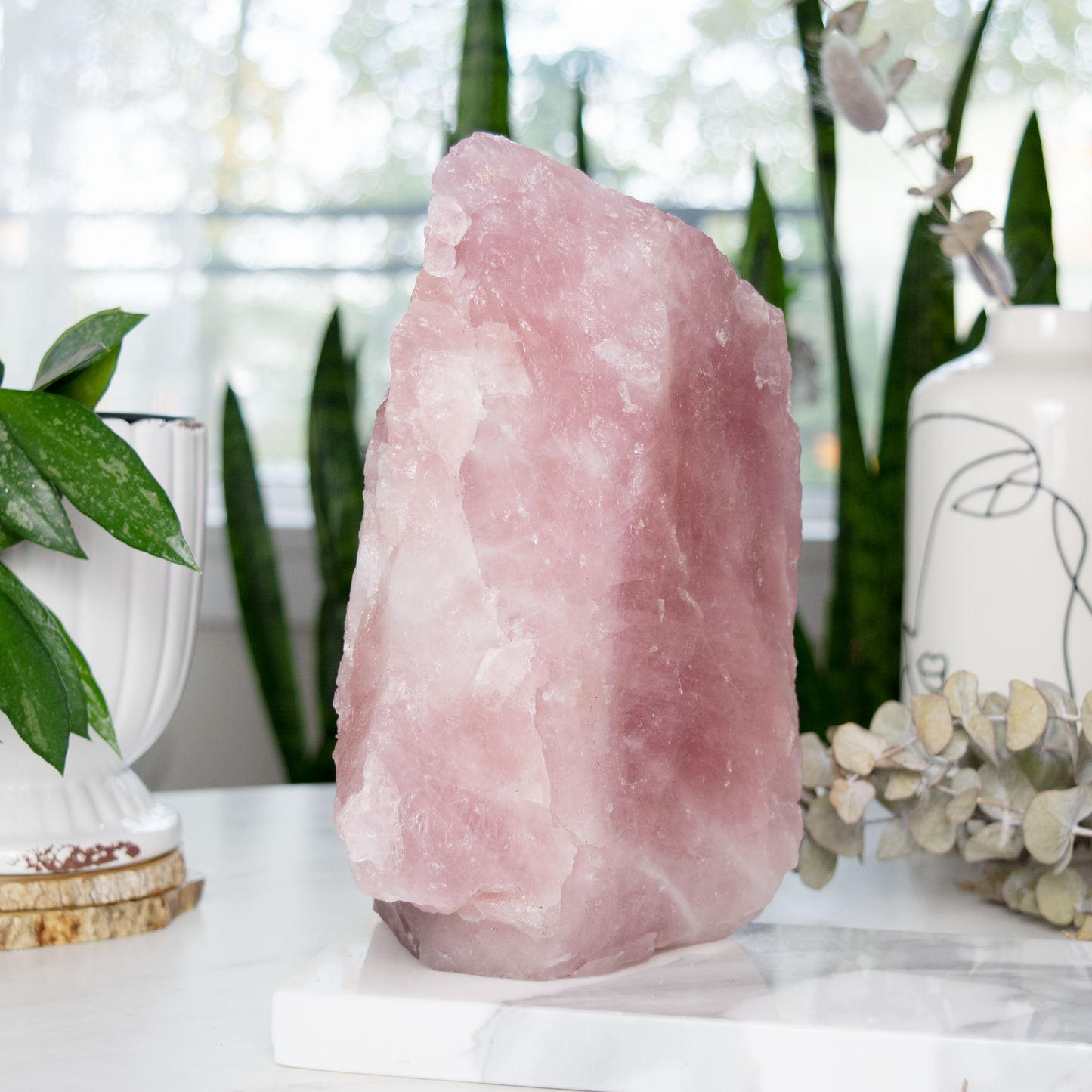 XXL Rose Quartz Rough Boulder